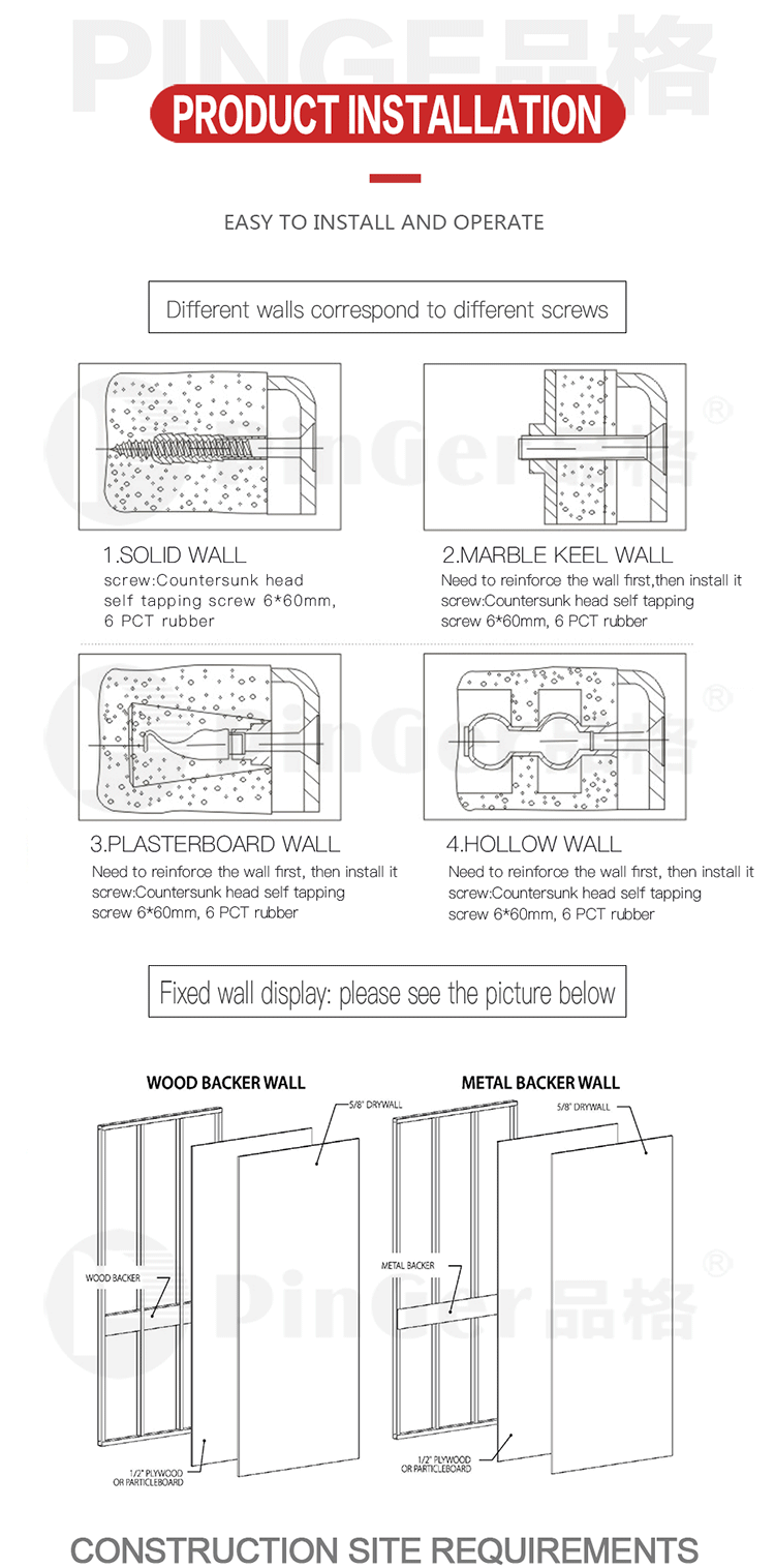 Aluminum Toilet Barrier Free Handrail