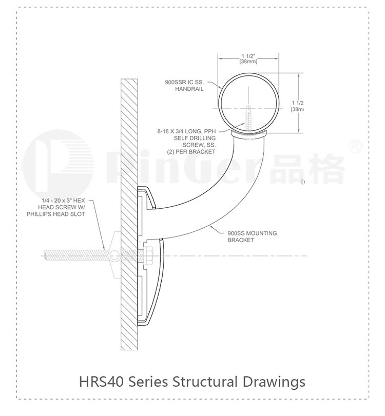 Stainless Steel Crash Handrail In Corridor Of Nursing Home