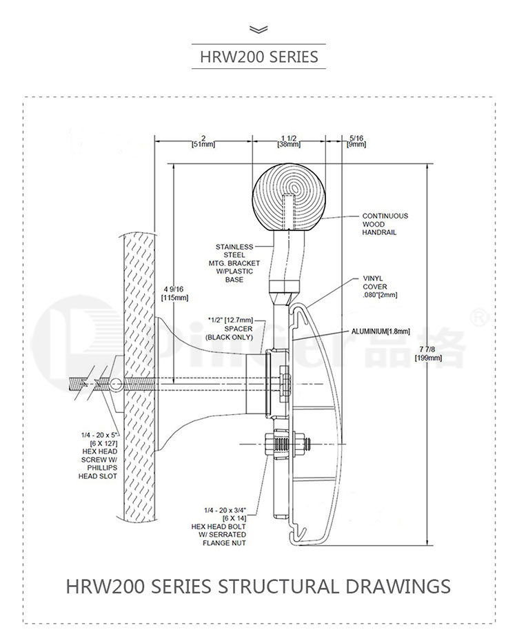 Corridor Wall Anti Collision Vinyl Handrail