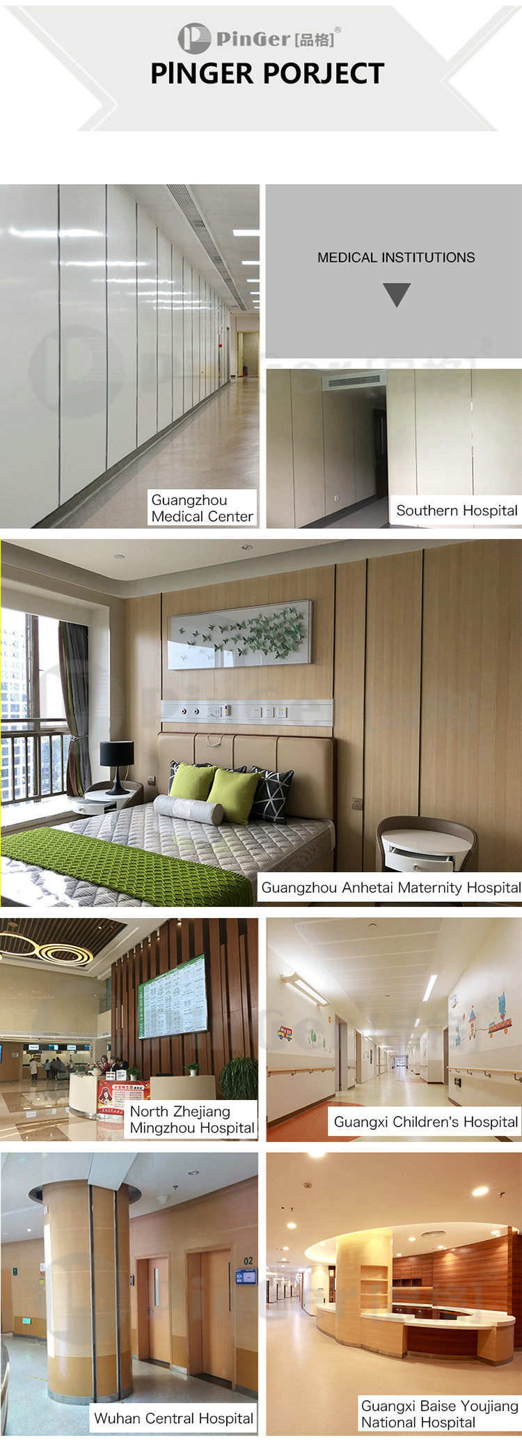 Hospital Decorative Pvc Wall Panels