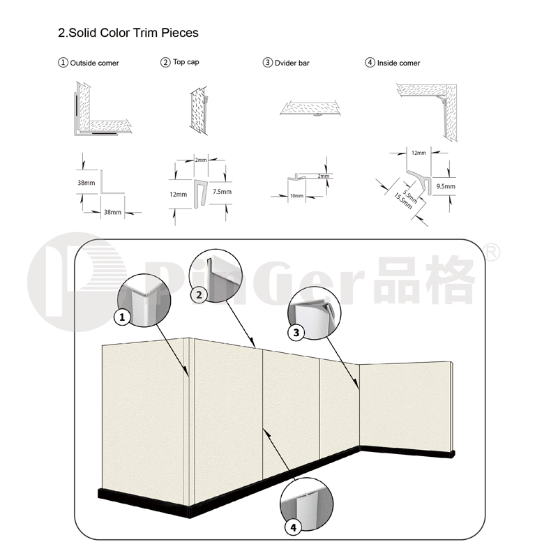 Wall panel Installation Vinyl Small Accessories