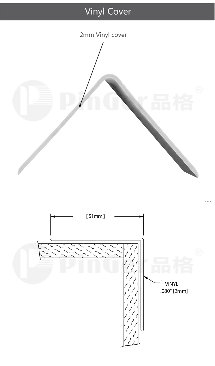 90° Vinyl Corner Guard With Aluminum Retainer