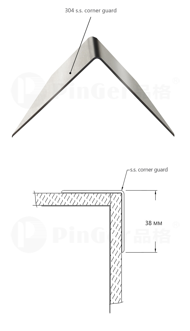 90 Degree Stainless Steel Corner Guard