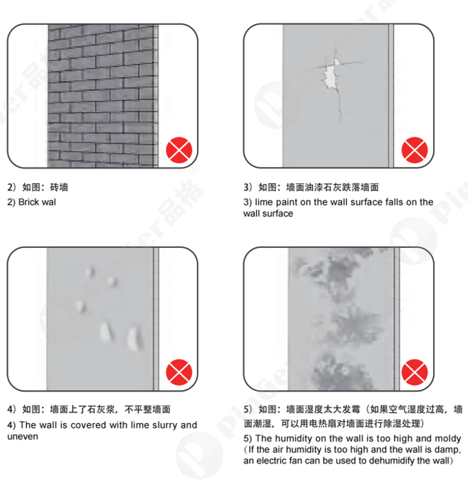 Approved vs Unsuitable Wall Substrates