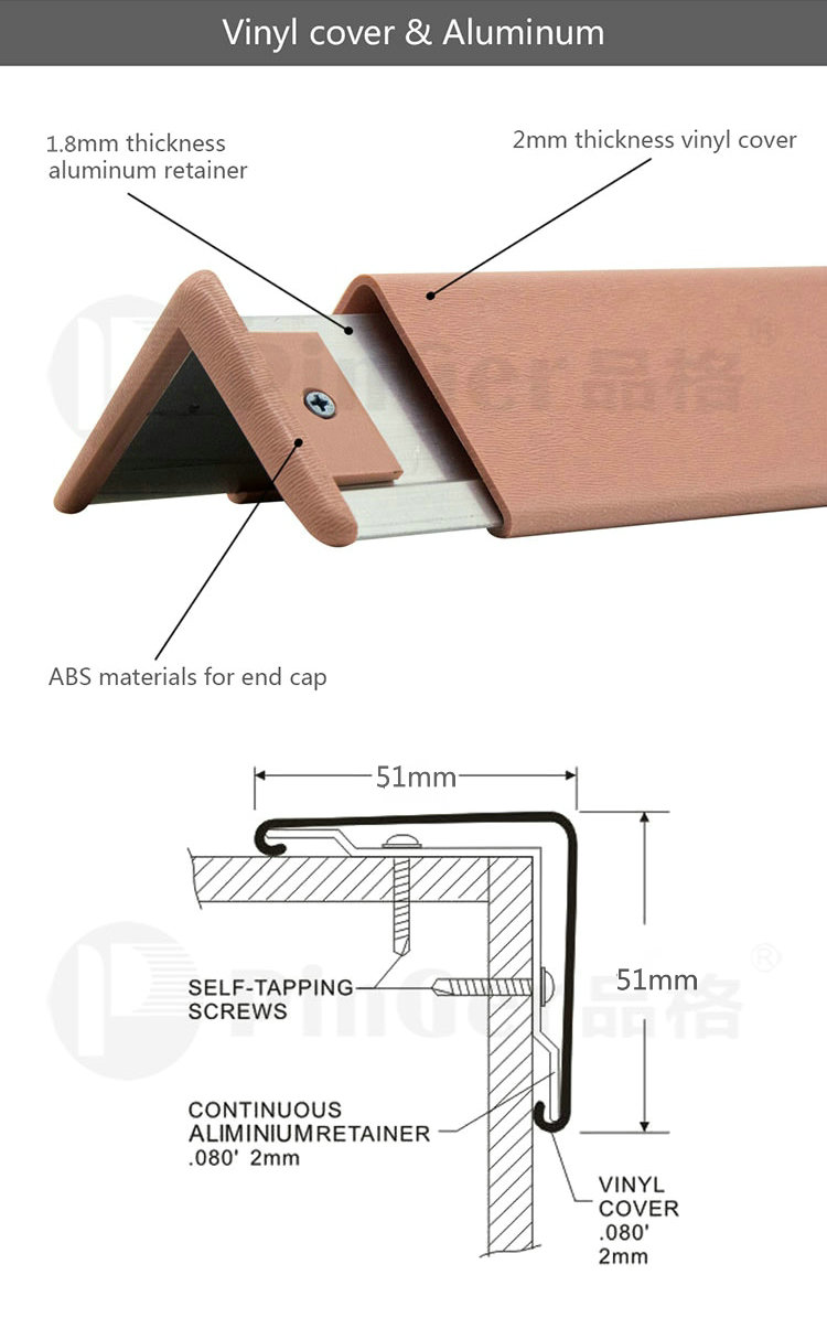 Hospital Anti-Bacterial Vinyl Corner Guard