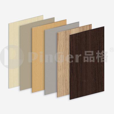 Hygienic wood color wall cladding panels