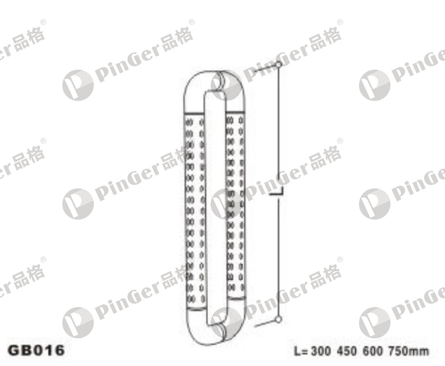 Pinger Straight Grab Bar GB016 CAD Drawing