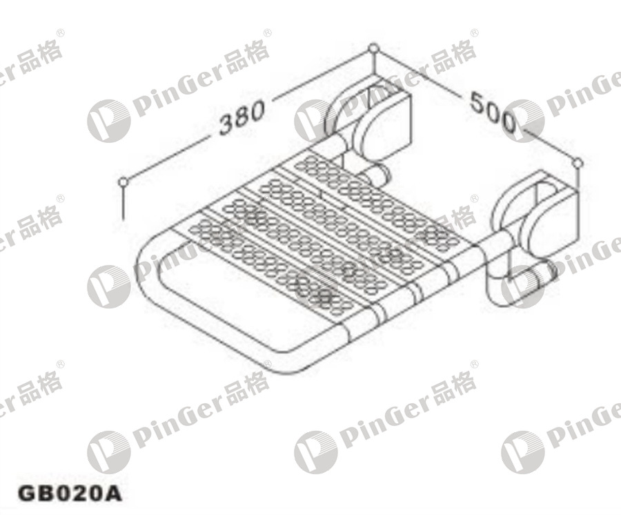 Pinger Shower Seat GB020A CAD Drawing