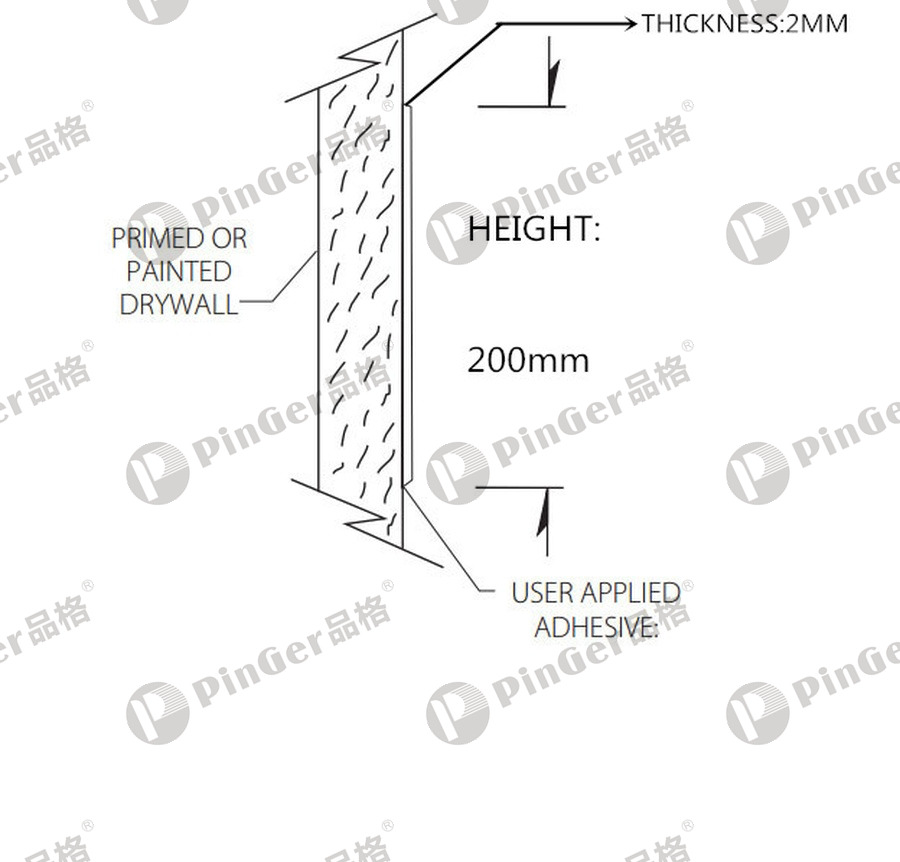 Pinger Rub Rail WP200 CAD Drawing