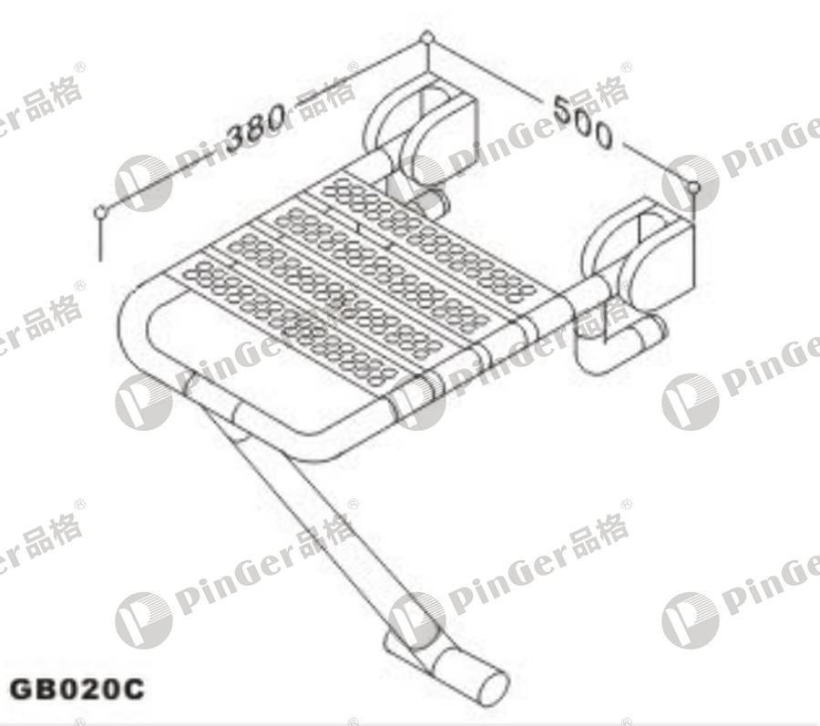 Pinger Shower Seat GB020C CAD Drawing
