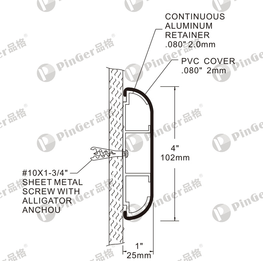 Pinger Wall Guard WG102 CAD Drawing
