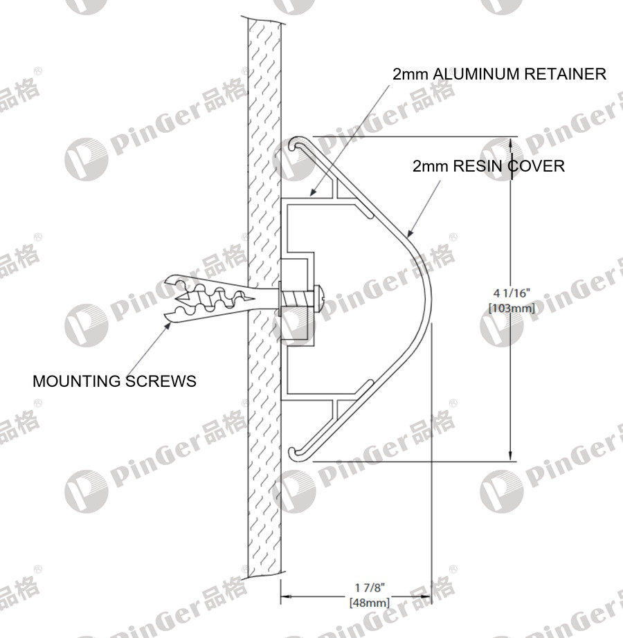 Pinger Wall Guard WG103 CAD Drawing