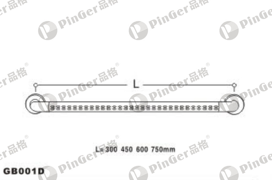 Pinger Straight Grab Bar GB001D CAD Drawing