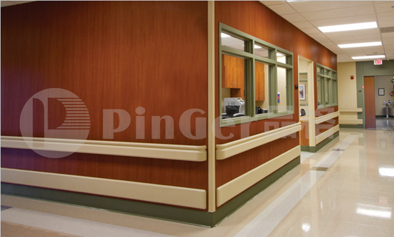 Hospital Anti-collision PVC Aluminium Wall Bumper