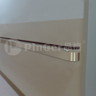 175mm Height Series Solid wood grip with Stainless Steel wall guard handrail